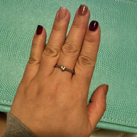 Pandora stack ring, pink heart - Picture 2 of 2